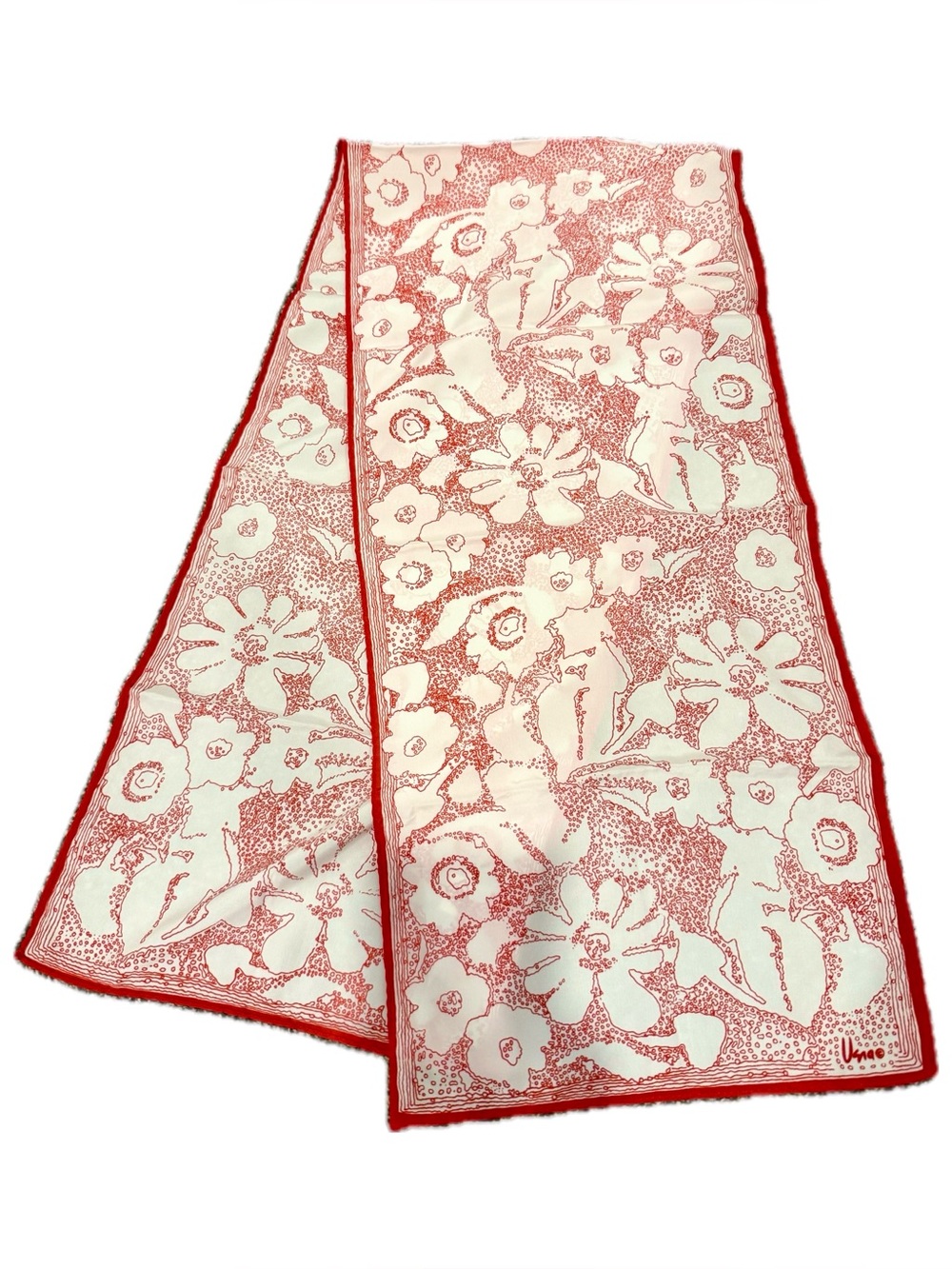 Vintage Veresa by Vera Scarf in Red Floral Print